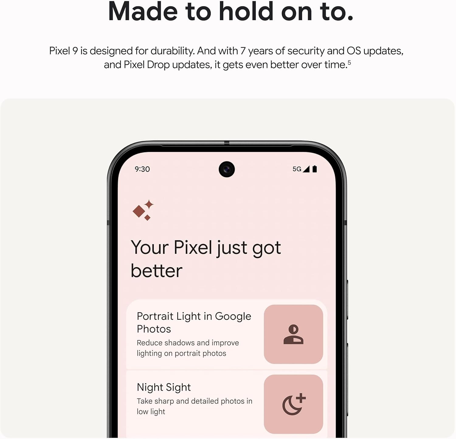 Pixel 9 - Unlocked Android Smartphone with Gemini, 24-Hour Battery, Advanced Camera, and 6.3" Actua Display - Obsidian - 128 GB